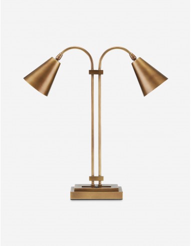 Blakely Double Desk Lamp, Polished Nickel plus qu'un jeu 