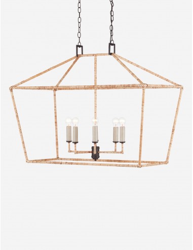 Hensley Linear Chandelier, Natural 40" W de technologie