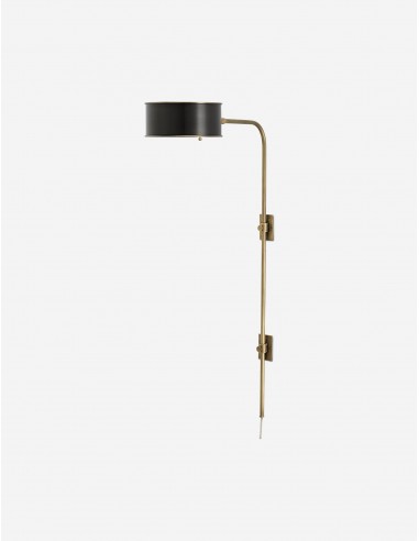 Hoffman Plug-In Sconce, Antique Brass and Black store