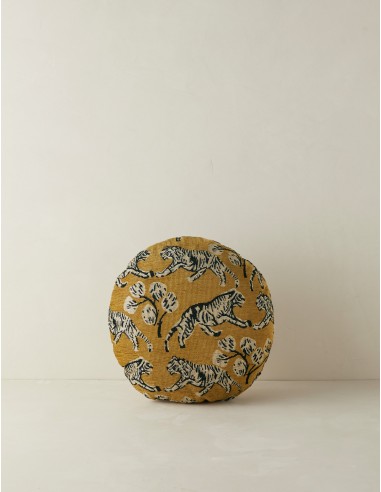 Tiger Jacquard Round Pillow by Sarah Sherman Samuel vente chaude votre 