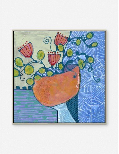 Three Flowers in Orange Vase Print by Jill Krasner sélection de produits