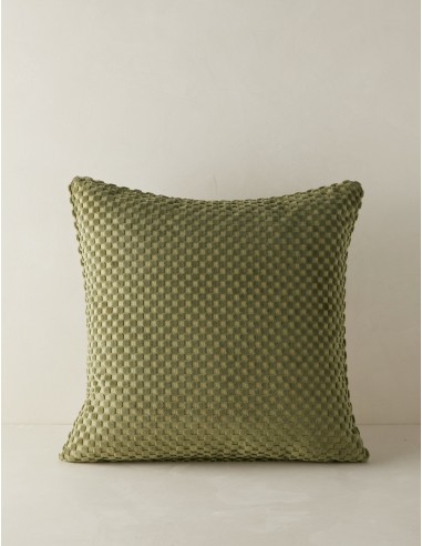 Hi-Lo Checker Velvet Pillow by Sarah Sherman Samuel pas cheres