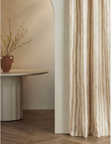 Painterly Stripe Linen Curtain Panel by Sarah Sherman Samuel le concept de la Pate a emporter 