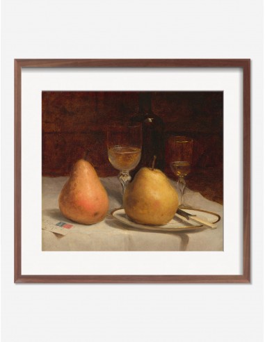 Two Pears on a Tabletop Print by Sanford Robinson Gifford meilleur choix