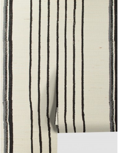 Two Tone Stripe Grasscloth Wallpaper By Nathan Turner en ligne des produits 