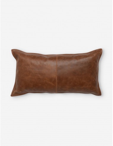 Sabrea Leather Lumbar Pillow rembourrage situé sous